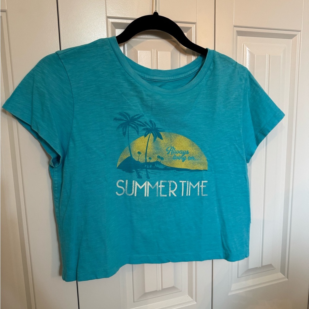 Blue Crop Summertime Graphic Tee